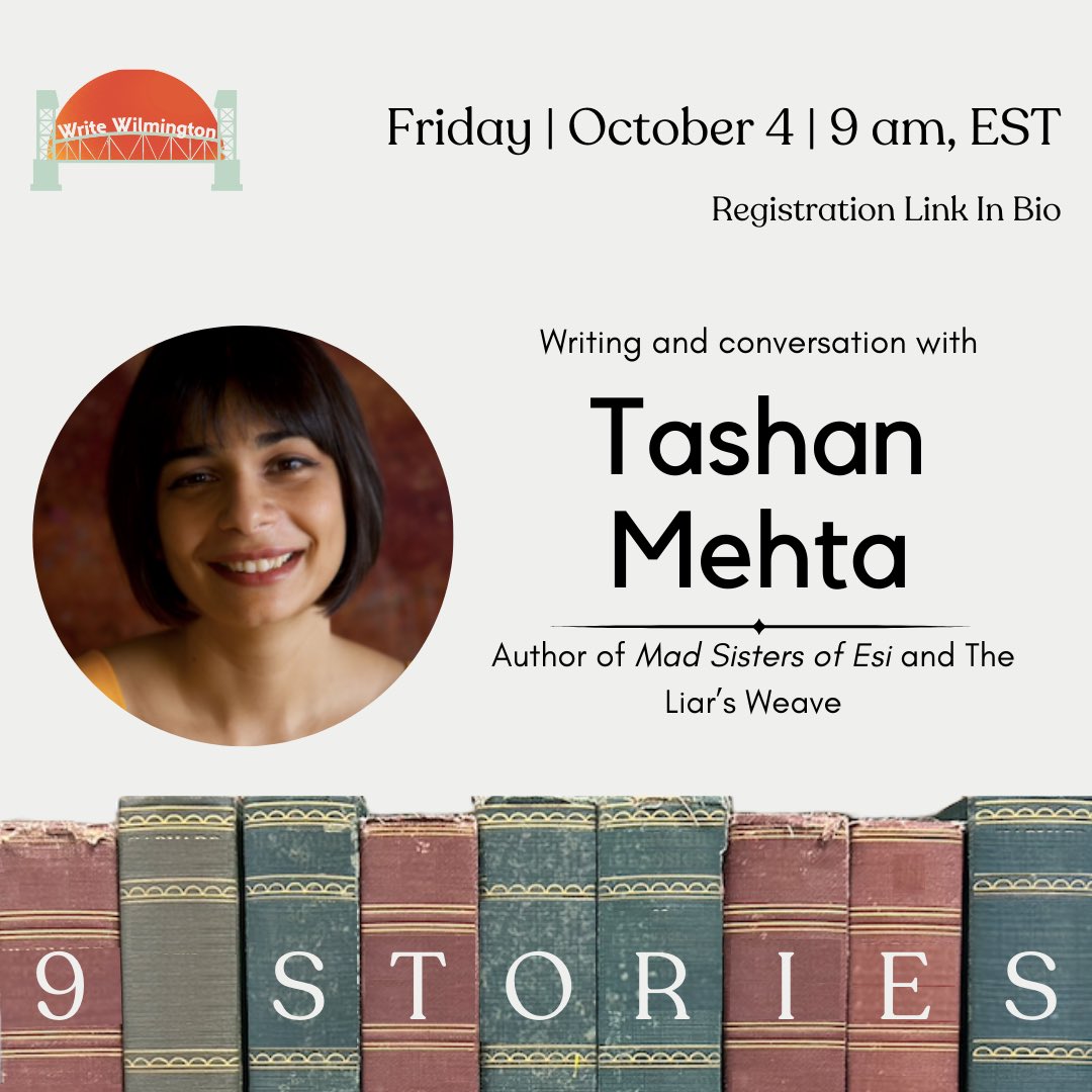 WriteWilmington's tweet photo. Introducing our second instructor of the season, @TashanMehta !

Register through the link in bio to receive the zoom link. We hope to see you there! https://t.co/vizVGIhWnV