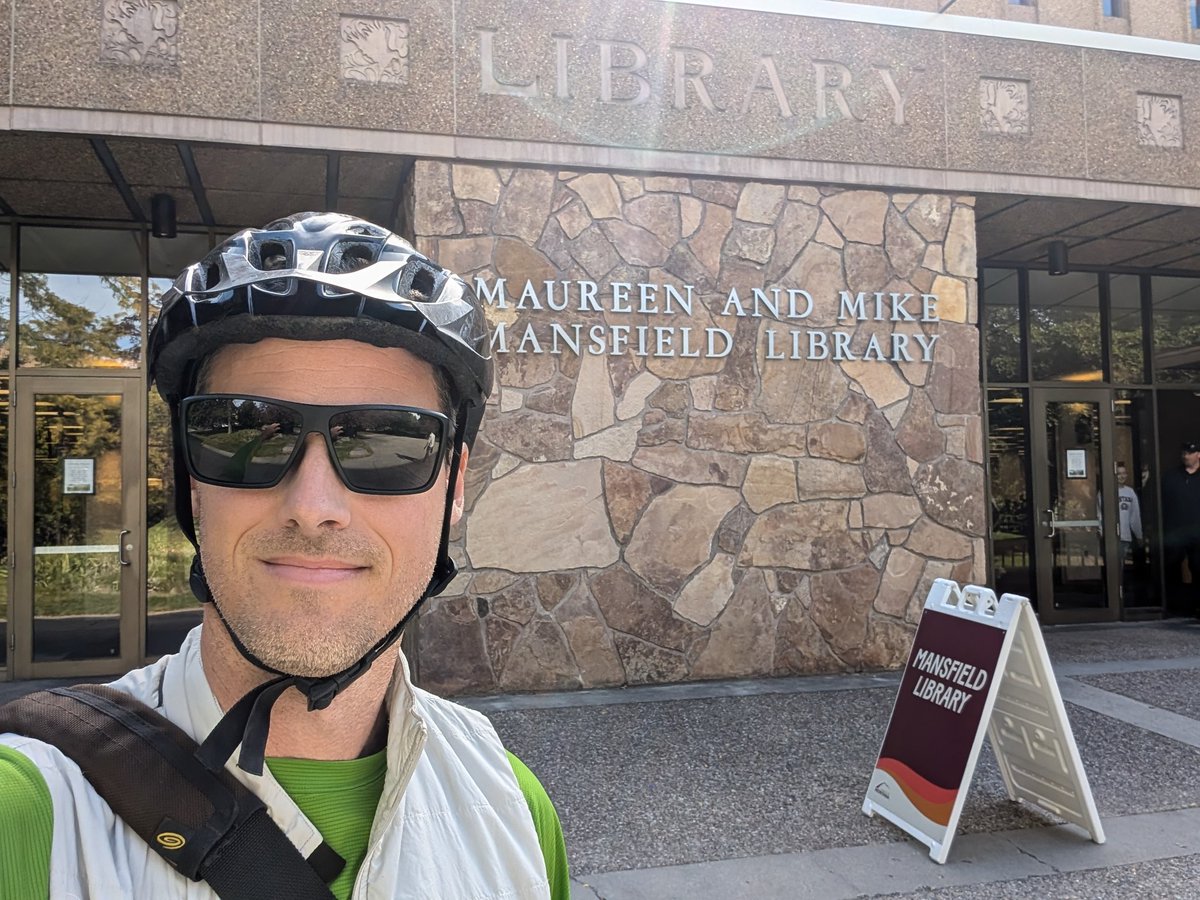 BGtheWorld's tweet photo. 21 years later I'm still riding a bike to bum Internet off of @umontana library. I guess some things don't change! https://t.co/sk8NRcn0xn
