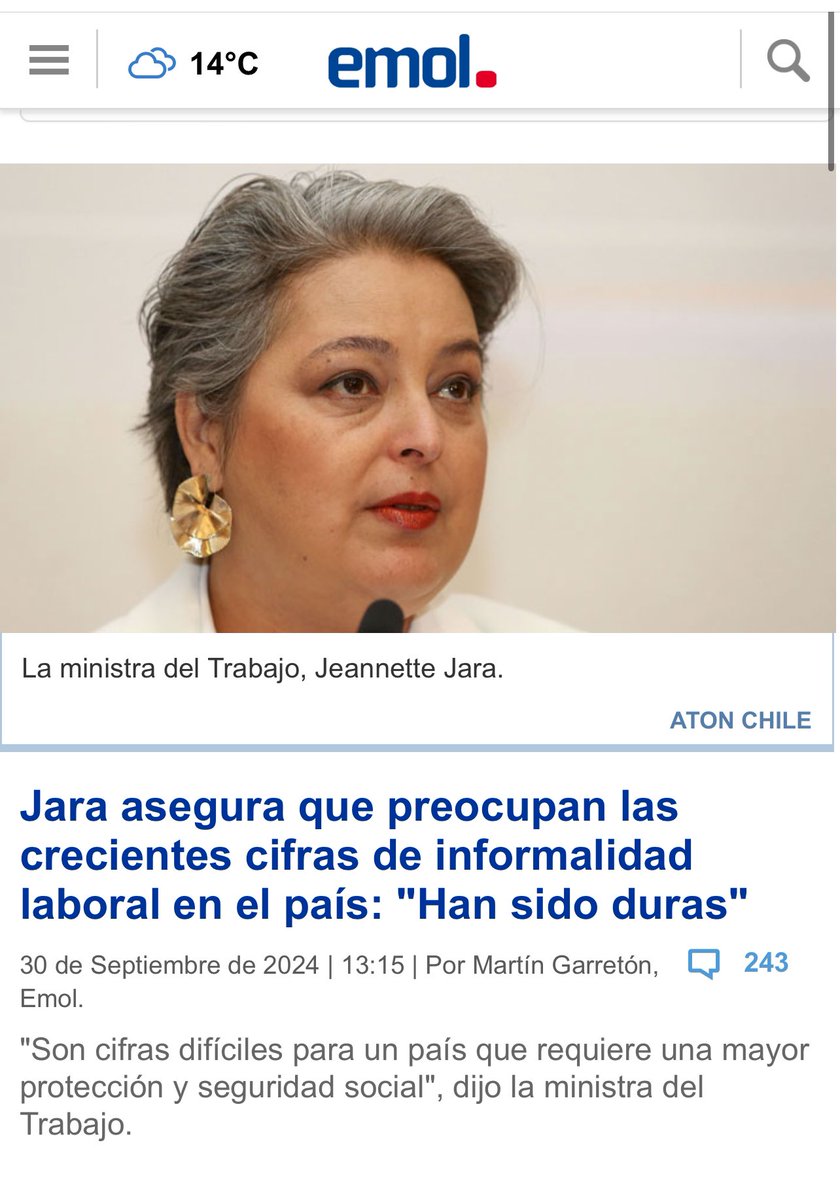 presidentaAFP's tweet photo. Sí, efectivamente, como dice la Ministra, preocupan las cifras de Informalidad en Chile, sobre todo en un contexto en que buscamos en nuestro país distintas formas de aumentar la cobertura de la seguridad social en Chile… y en medio de una discusión de reforma de pensiones.

*** De los 230mil puestos de trabajo creados en un año, 141 mil de estos, o sea el 61%, son Informales. No podemos pensar en #MejoresPensiones sin un mercado laboral sano.

***Las personas en Chile, sobre todo mujeres, cotizan la mitad del tiempo (incluso cerca de 1 de cada 3 cotizan menos de 10 años).

*** Lo hemos venido diciendo desde el año pasado: debemos abordar la informalidad laboral. Por eso desde la AAFP tenemos la Agenda Integral para Abordar la Informalidad (AIAI)

*** Y por eso, junto a la ASECH y la CPC conformamos la MESA DE FORMALIDAD LABORAL, donde elaboramos 15 propuestas concretas que presentamos a principio de este año a las autoridades, y por distintas vías: https://t.co/GZ8n4Cetql

*** Expertos apuntan a que la tasa de Informalidad es mucho mayor al 27,6% que se reporta. Y varias voces apuntaron a que iba a subir en la medida que avanzara el año, porque la ocupación informal estaba aún baja comparado con periodos previos. La mala noticia es que ya sea por metodología, ciclo, o razones estructurales, si no se toman medidas concretas y eficaces en el corto plazo, las lagunas y la informalidad seguirán siendo aún más “duras”.

*** Las medidas deben apuntar a (1) incentivar la formalidad, (2) no desincentivar la formalidad, (3) y una mayor fiscalización.

*** Desde la Asociación de AFP estamos publicando estos días una versión más completa de la Hoja de Ruta 555 con impactos de medidas para mejorar pensiones de forma sostenible, y abordamos acá, sin falta, los temas anteriores. 

*** Seguimos trabajando en nuestra Agenda Integral para Abordar la Informalidad, y ya les contaremos más avances.

*** De acuerdo también con que es un problema del Ejecutivo Y del sector privado, así lo hemos dicho, es #TrabajoDeTodos.

https://t.co/yvB0SWp7xd