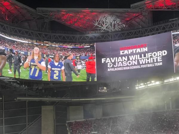 I was blessed to be an honorary captain at the ATL Falcons game #coachA #cheestrong