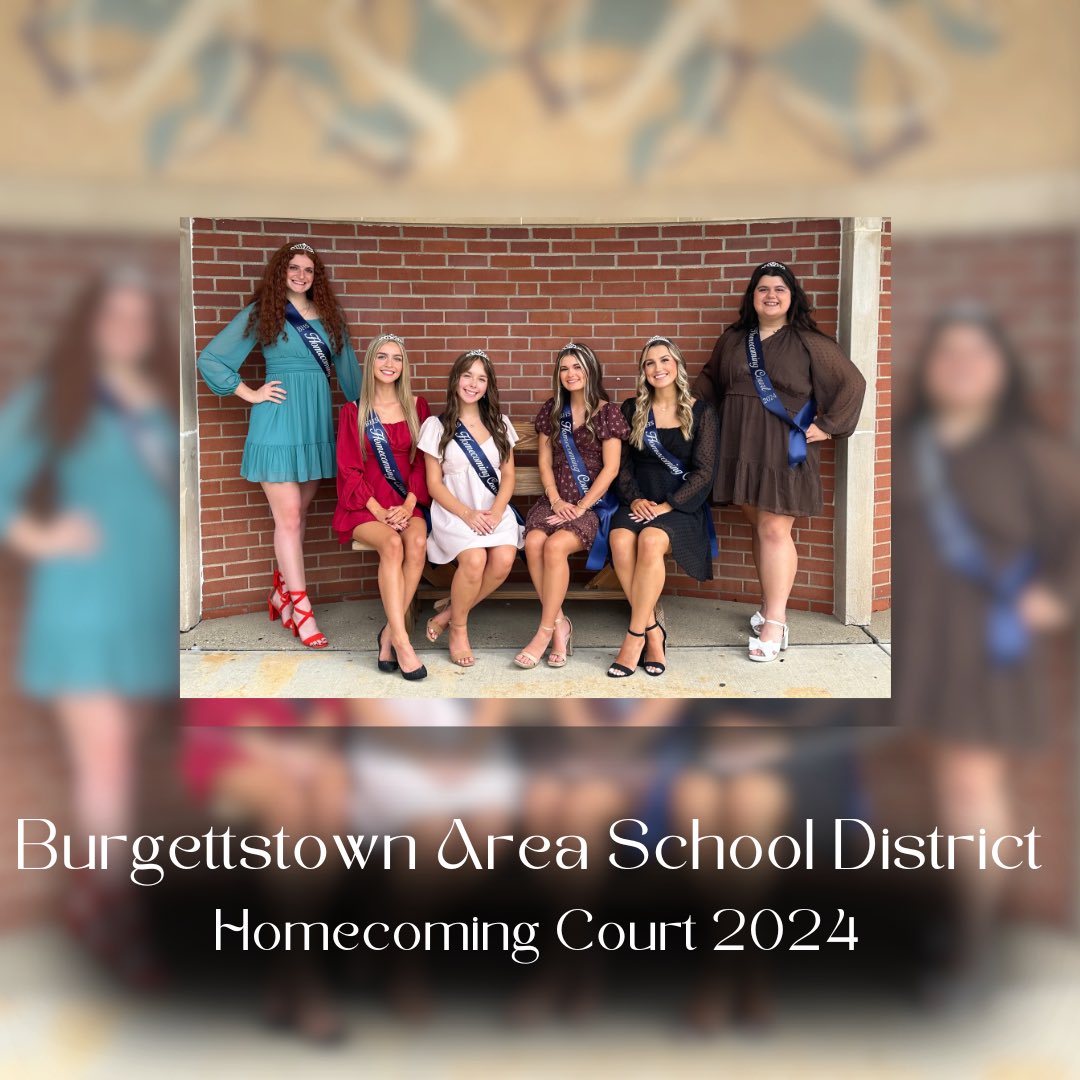 Our 2024 Homecoming Court 💙 

👑Layla Sherman👑
👑Annie Enos👑
👑Addison Brady👑
👑Faith Smith👑
👑Peyton Mermon👑
👑Madison Keating👑 

These ladies will participate in the rose ceremony on Saturday, Oct. 5th before the Homecoming 🏈 game to determine who will be queen!
