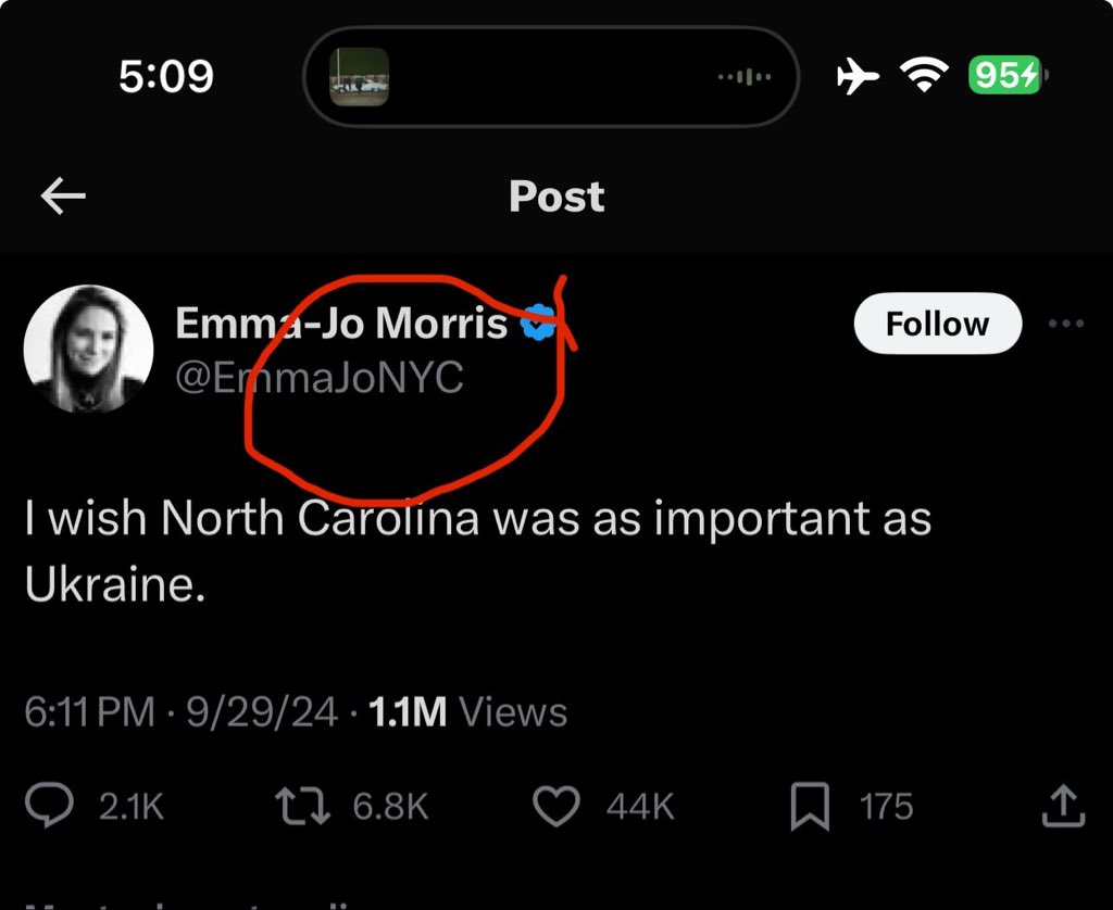 Disgusting. Over 5,000 National Guard troops working around the clock. Thousands of federal and state emergency responders rescuing people. She’s sitting in New York smearing them for clicks.