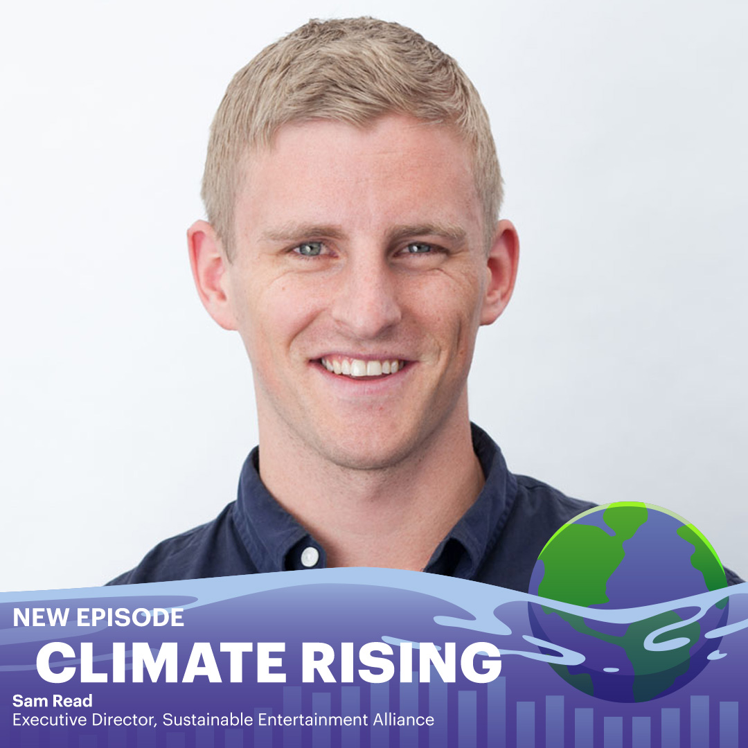 How is the entertainment industry integrating climate on screen and in production? Sam Read @ Sustainable Entertainment Alliance on my HBS #ClimateRising podcast link.chtbl.com/zEWhbdU3 #ClimateAction #Hollywood #Sustainability #FilmAndClimate #GreenProduction <a href="/The_SEAlliance/">SEA</a>