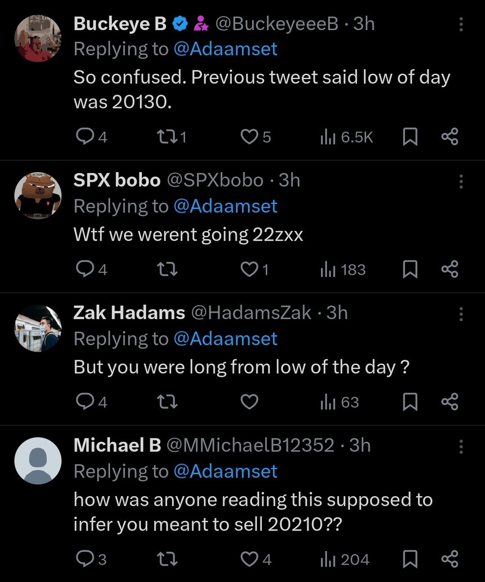 AdamSetback's tweet image. Some truly incredible questions by fellow Market Participants.
Followers of the ShitStack know we stay ambigious. So I'm right regardless of direction. 
You simply had to guess. If you guessed wrong... (it's not my problem).

Lambs = Slaughtered 
SetFeed = SetFucked 

@swagh3tti