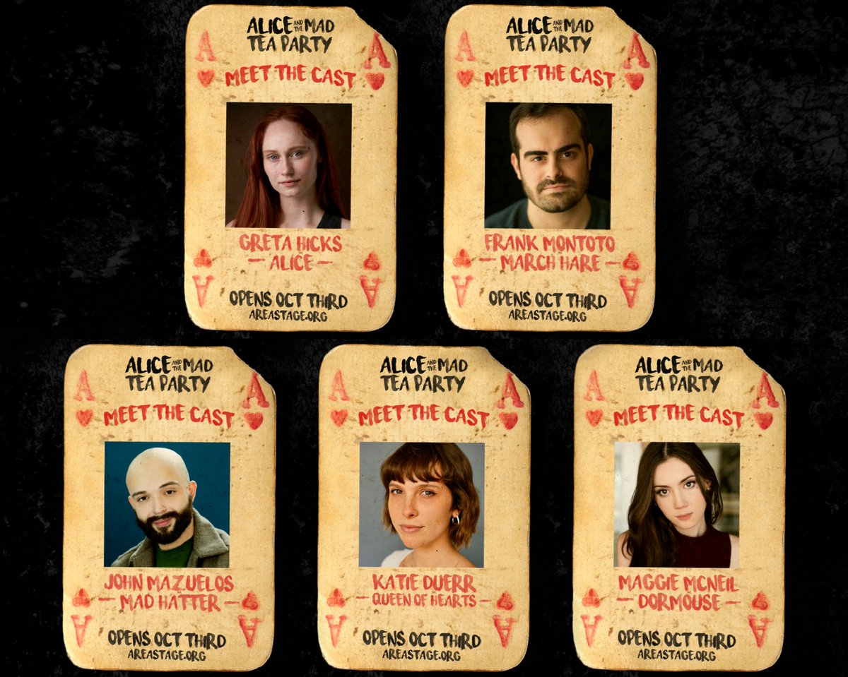 AreaStage's tweet image. Are you mad enough to join? Meet the cast of this rowdy retelling of the classic novel! Alice and The Mad Tea Party is a new type of play for daring theater goers. 🎟️: areastage.org/alice

#alice #aliceinwonderland #miamitheater #miami #madhatter #marchhare #theater