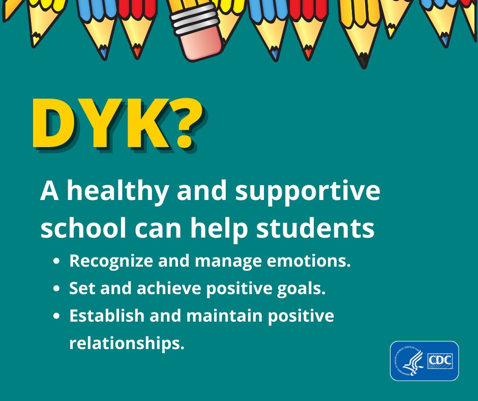 When schools &amp; parents work together to create healthy &amp; supportive school environments, it benefits students' mental &amp; emotional health - and as a result, benefits their ability to learn. 

Find tips for schools &amp; parents from <a href="/CDCgov/">CDC</a>: cdc.gov/healthyschools…

#MondayMotivation