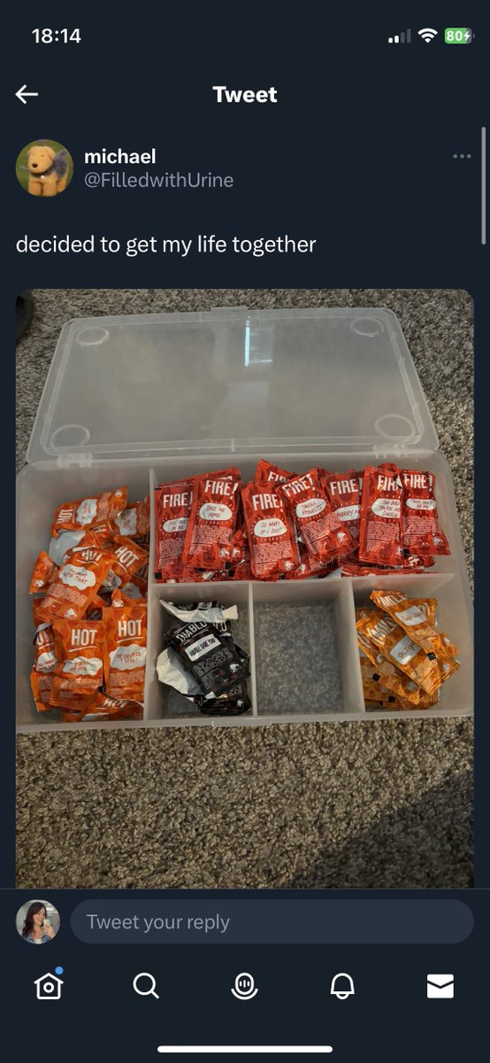 flattered that I’m the first thing my friends think about when they see Taco Bell 🥰