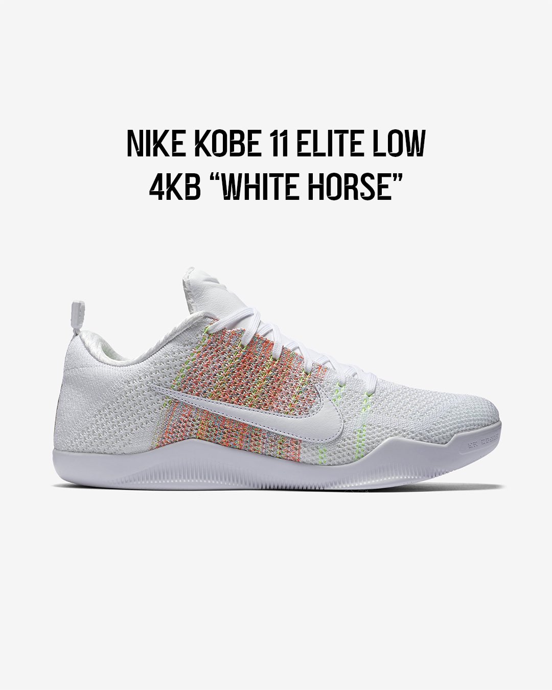 Kobe 11 elite low white horse hot sale