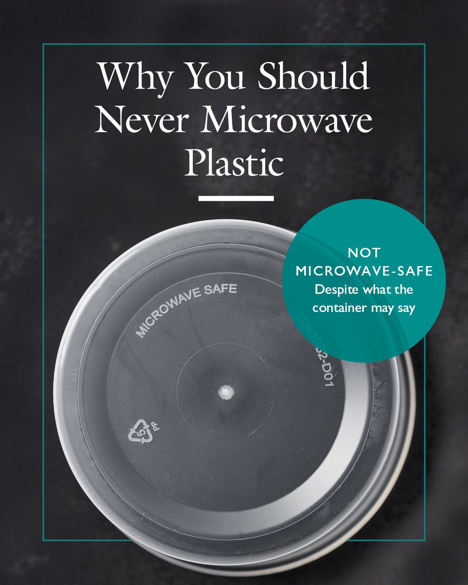 TestKitchen's tweet photo. While many plastic food storage containers are advertised as “microwave-safe,” this designation just means that they have been proven not to melt, explode, or otherwise become damaged in the microwave. It doesn’t mean that they are safe from a health perspective. In fact, just like other plastics, “they will break down and release their chemical constituents into the foods and beverages that are stored in them”—a process that “can be accelerated when plastics are heated.” Such chemicals have been linked to neurological disorders, increased risk of cancers and metabolic diseases, and more.