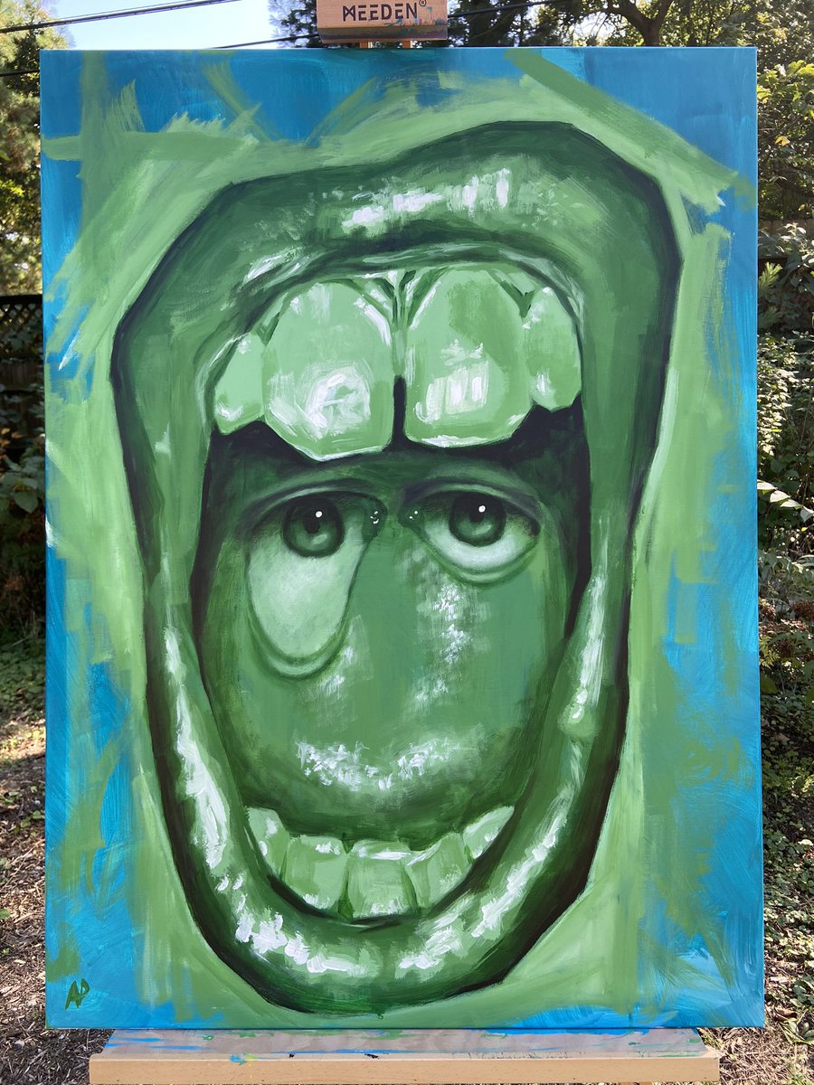 heir_porter's tweet photo. “Watch Your Mouth”🎨 acrylic on canvas https://t.co/4ehB7FC5rG