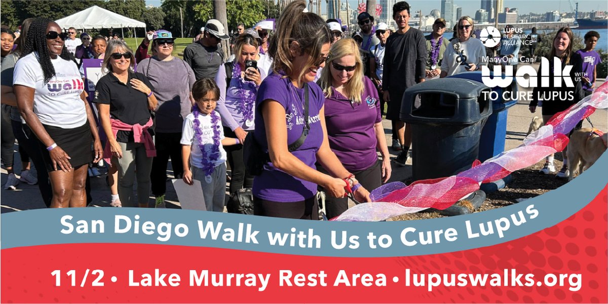 LupusResearch's tweet image. Get ready to join the community and unite our voices for #lupusresearch at the LRA San Diego Walk with Us to Cure Lupus on 11/2! 🙌 It’s not too early to register! bit.ly/walk-sandiego24 

#LupusWalk #WalkwithUs #LupusResearch #ManyOneCan