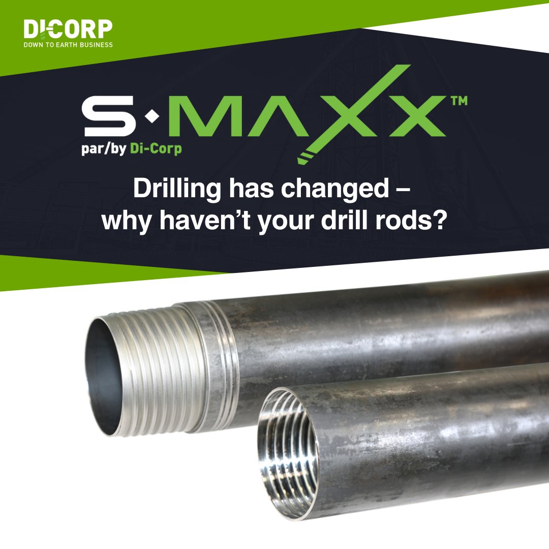 Drilling has changed – have your drill rods changed to meet these challenges? Discover how the S-Maxx, our   revolutionary new drill rods, can help you reach greater depths and achieve new limits: di-corp.com/s-maxx
#DiCorp #SMaxx #drillrod #MinEx #mining