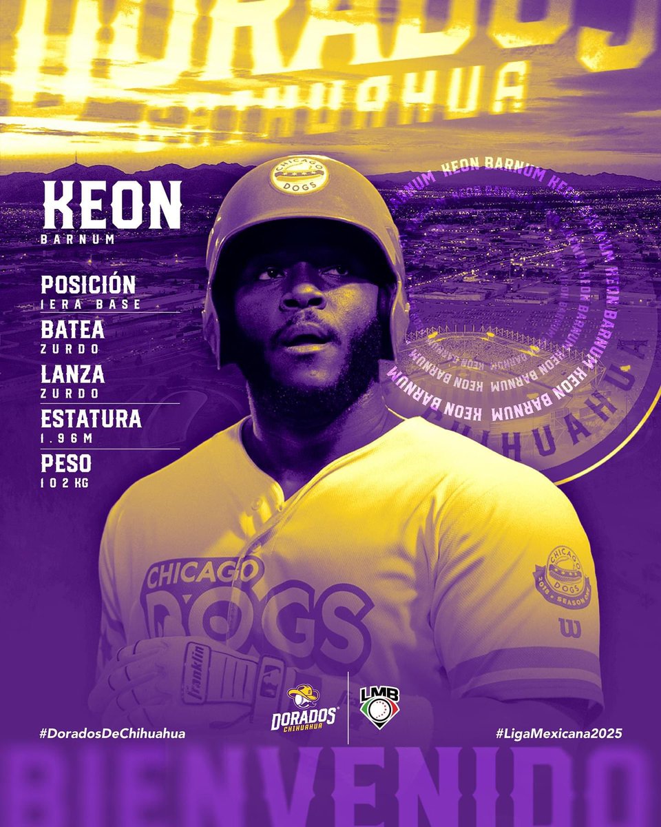 ¡Con el bat apuntando al 2025!
Bienvenido a Chihuahua, Keon Barnum. 

¡Vamos con todo! 🔥🔥