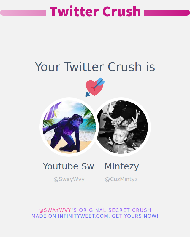 My Twitter Crush is: @CuzMintyz

➡️ infinityweet.me/secret-crush