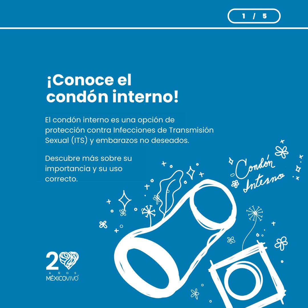 fundmexicovivo's tweet image. Descubre la libertad y seguridad que te brinda el condón interno. Esta opción empodera a la mujer y promueve la igualdad en la toma de decisiones sobre la salud sexual. #SaludSexual #Igualdad #CondónInterno #Autonomía #SeguridadSexual #Prevención #Consciente
