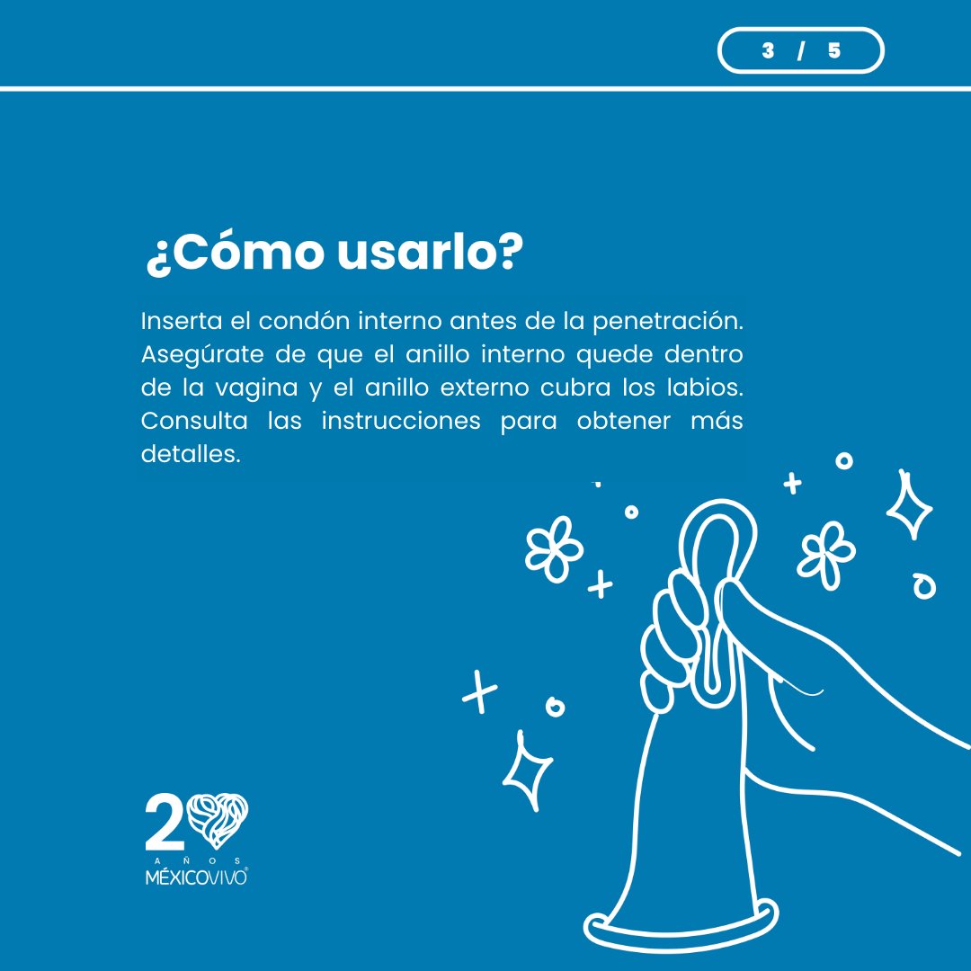 fundmexicovivo's tweet image. Descubre la libertad y seguridad que te brinda el condón interno. Esta opción empodera a la mujer y promueve la igualdad en la toma de decisiones sobre la salud sexual. #SaludSexual #Igualdad #CondónInterno #Autonomía #SeguridadSexual #Prevención #Consciente