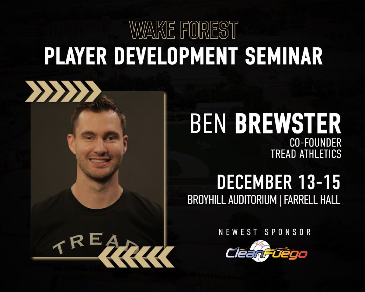 SPEAKER ANNOUNCEMENT!

Ben Brewster
Co-Founder, Tread Athletics

Get your tickets now for December 13-15th⬇️
…ayerdevelopmentseminar.totalcamps.com/shop/EVENT