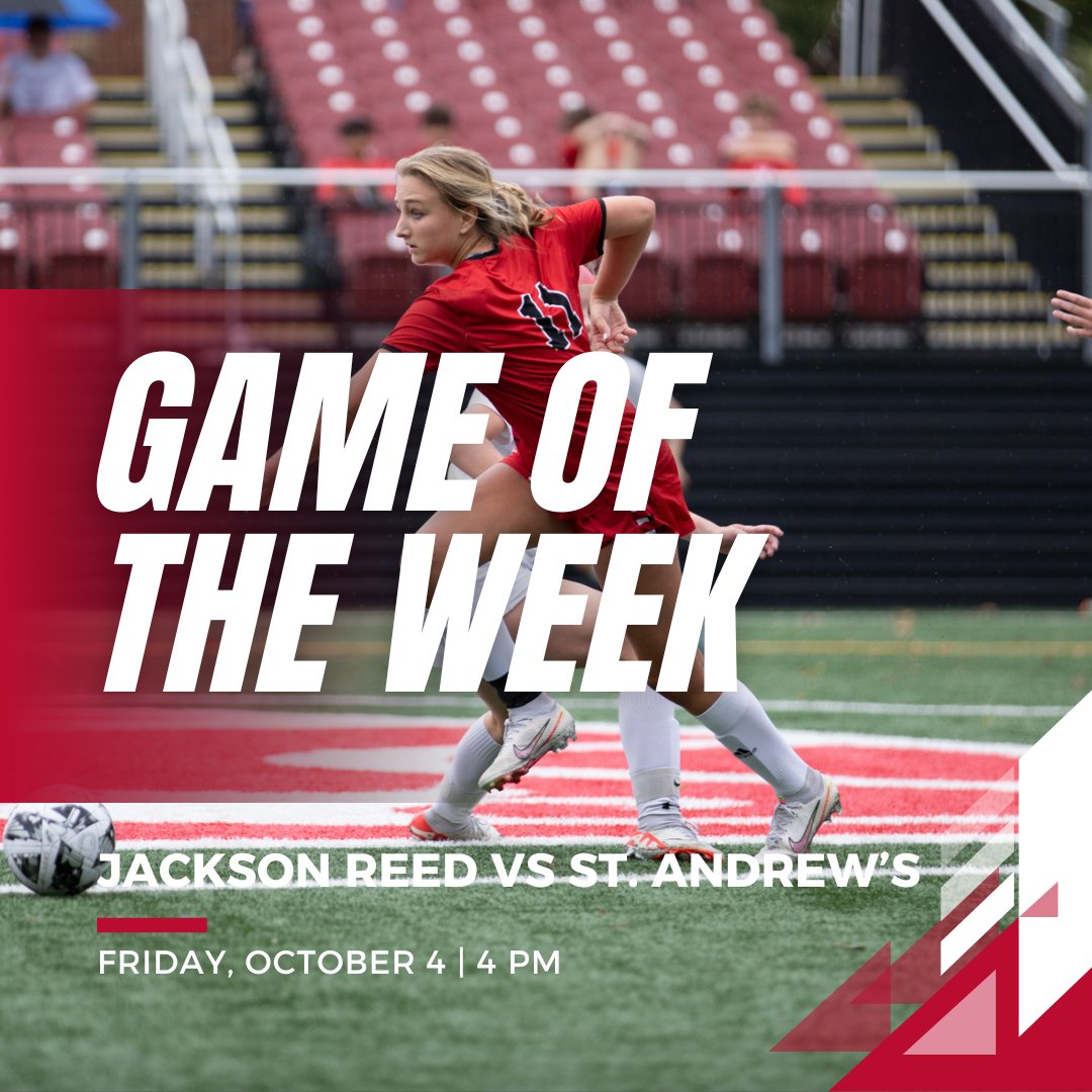 Game of the Week: Join us this Friday, October 4 at 4 PM for Varsity Girls Soccer 🆚 Jackson Reed at the Den! 

🎓Come out to show some love for our seniors on Senior Day✨

#GoLIONS🦁