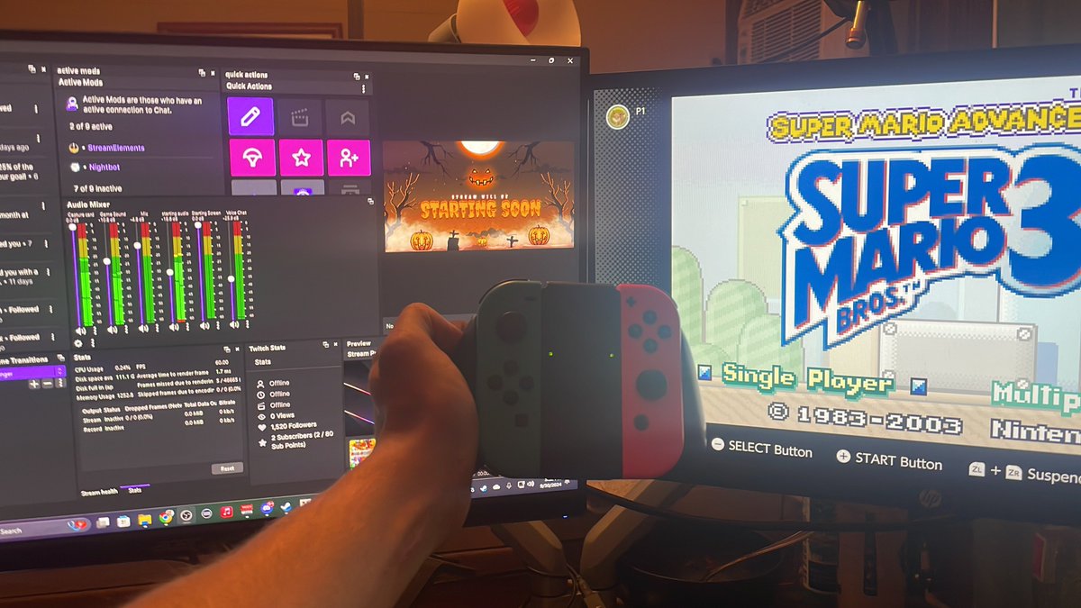 Tac7icz's tweet image. 🚨LIVE ALERT🚨 

weird night but were gonna roll the cameras anyway 

Tune into super mario bros 3 as i attempt this old but still very fun game!

twitch.tv/official_kinoch

#newgame #smb3 #weareovail @OvailSect