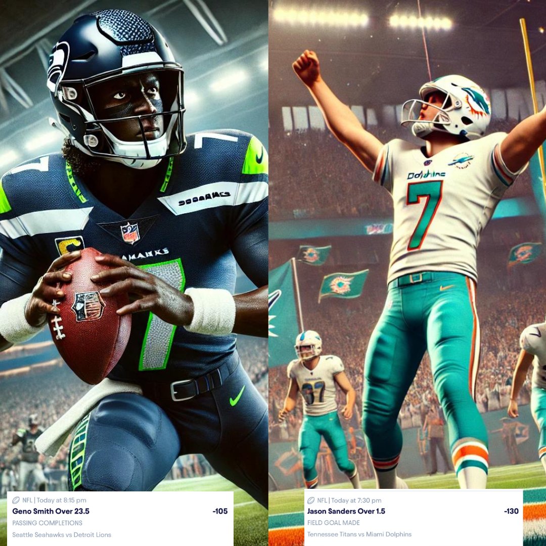 FREE NFL BETS FULL CARD 9/30
Jason Sanders Over 1.5FGM
Geno Smith Over 23.5 Pass Completions

TO TAIL MY EXACT PICKS⬇️⬇️⬇️
Use my Fliff code 22E82 for a 100% deposit match! Fliff is legal in 49/50 states.

Going for a mini sweep Today🧹