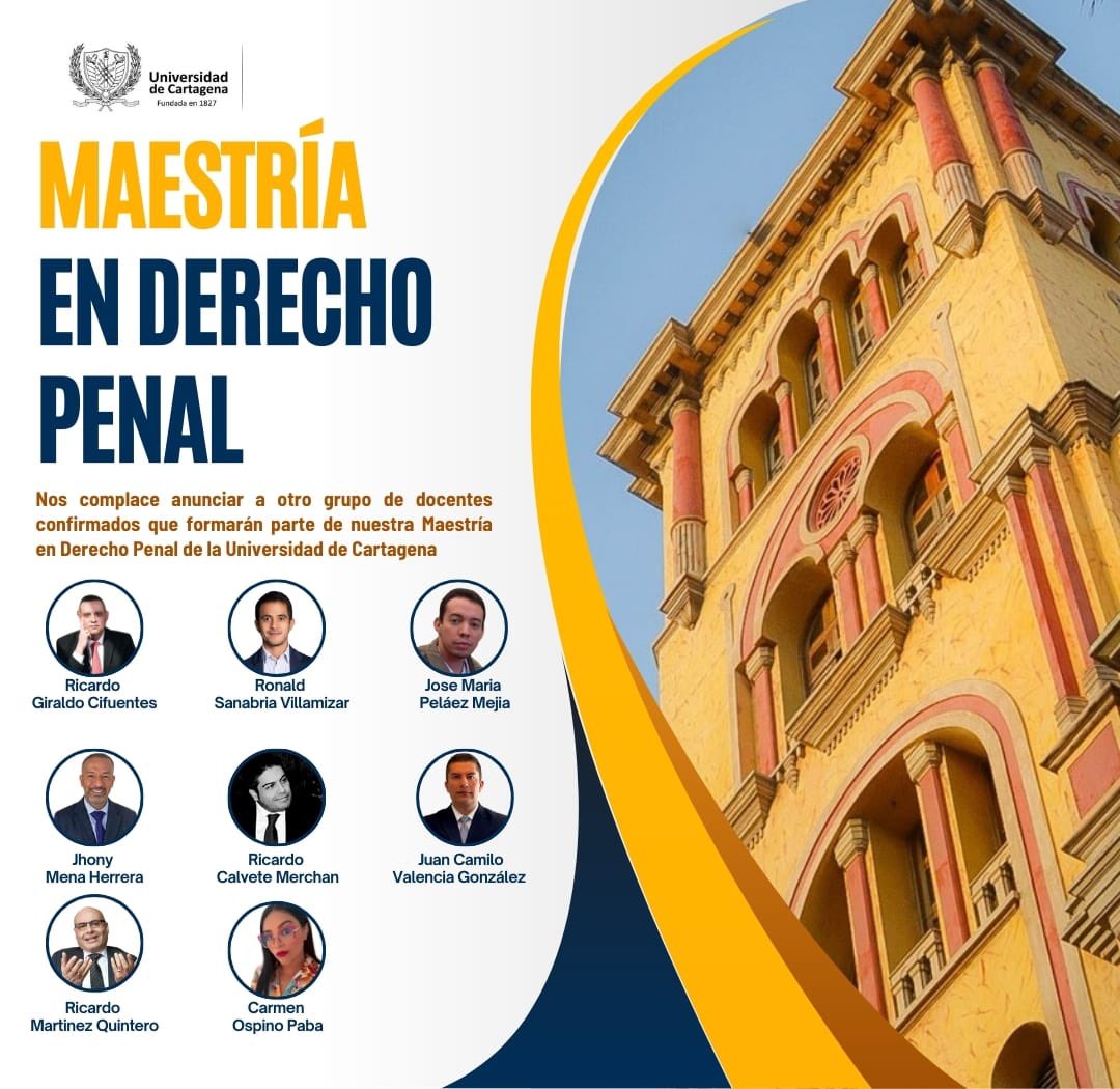 Honrado con la <a href="/uni_cartagena/">Universidad de Cartagena</a> por la valiosa invitación a formar parte del grupo de docentes, de la Maestría en Derecho Penal, al Doctor <a href="/kikedelr/">Enrique Del Rio González</a> director del programa, como siempre, infinitas gracias!!