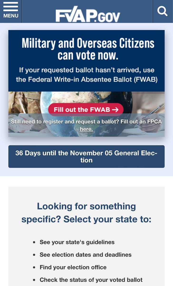 168thMMB's tweet photo. Powerhouse team - if you have any questions this election season (5 November is the general election date - with absentee ballot voting now open), reach out to 1LT Pfaendtner, BN Voting Assistance Officer. 

Even though your election office may have sent its first round of absentee ballots, you can still get yours! 👍

Register and request an absentee ballot before it's too late. 🚨 Get started now at https://t.co/Loi2NWPFpz./FPCA

#FVAP #FPCA #Vote