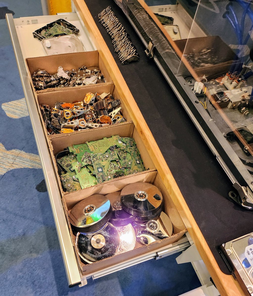Live from #EScrap2024! Garner Products unveiled the revolutionary #DeMAG™ at Booth 212! It destroys data &amp; demagnetizes neodymium magnets, streamlining recycling.♻️ See how the DeMAG™ &amp; #DiskMantler™ redefine #DataDestruction &amp; #CircularEconomy!

#EWaste #DataSecurity #ITAD