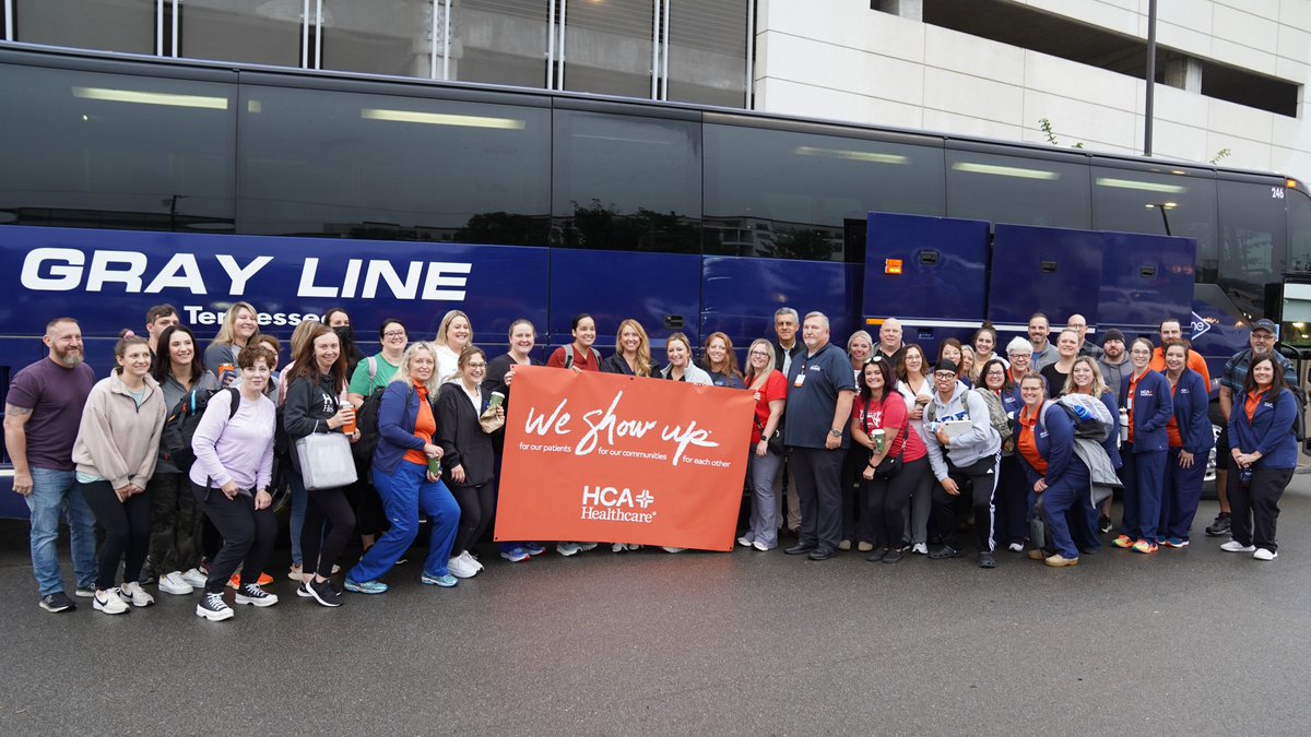 HCAhealthcare's tweet photo. In the wake of #HurricaneHelene, our HCA Healthcare family has demonstrated what it means to #CareLikeFamily. As North Carolina faced devastation, HCA Healthcare nurses from across the country stepped in to support @MissionHealthNC. Thank you for supporting without hesitation. https://t.co/ak2Lq4e7Eo