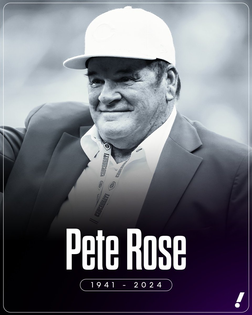 BREAKING: MLB legend Pete Rose has died at the age of 83, per <a href="/TMZ/">TMZ</a>.