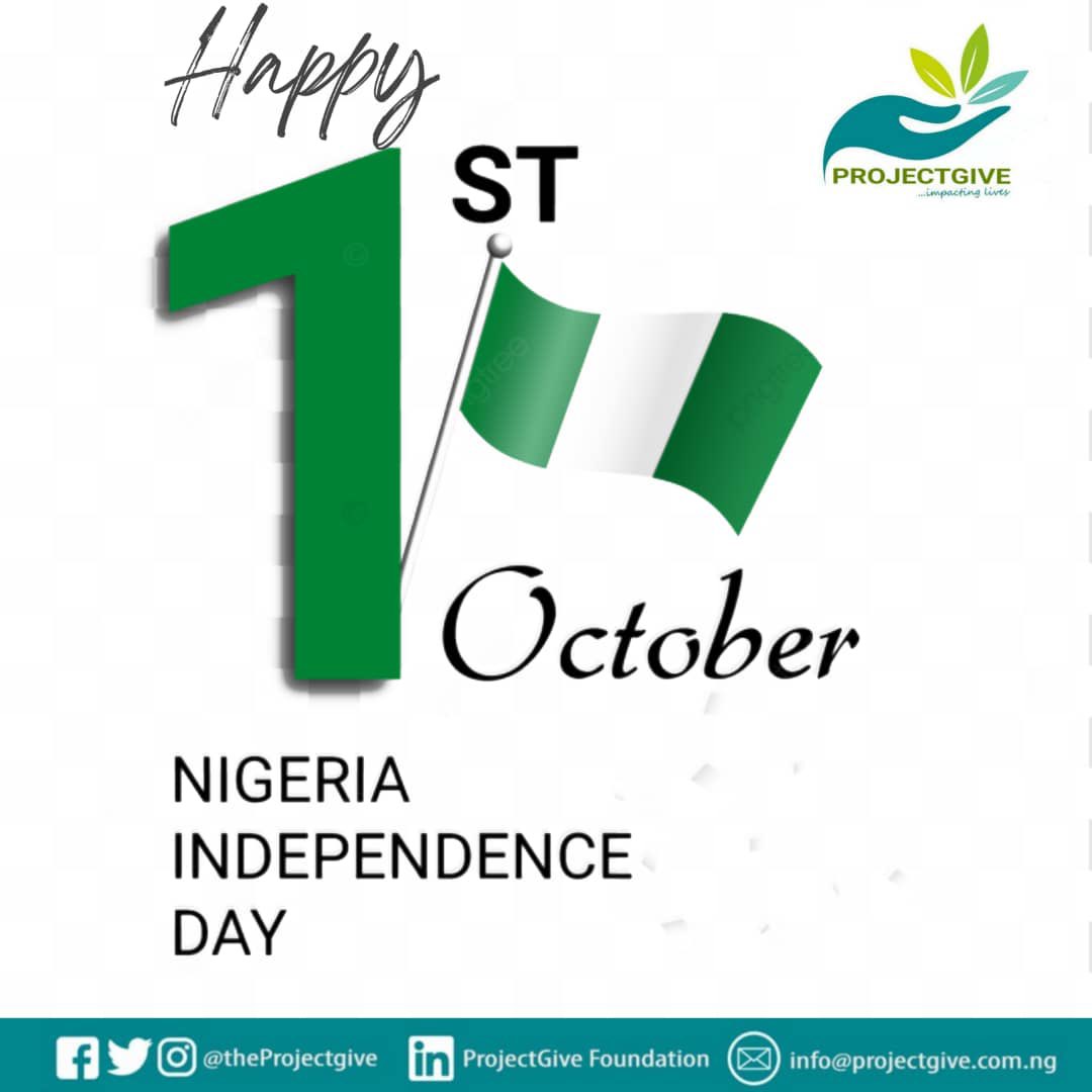 theProjectGive's tweet image. Happy Independence Day Nigeria

ProjectGive Cares