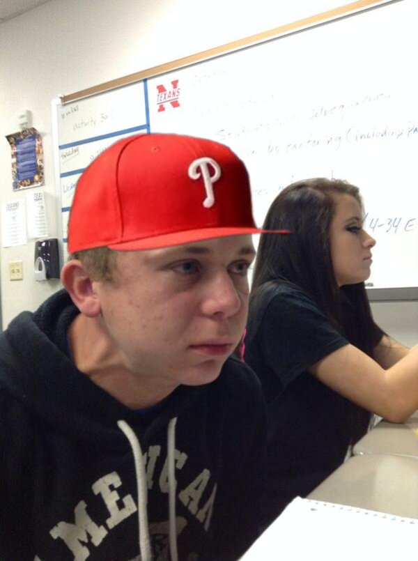 Castellanos on his couch right now