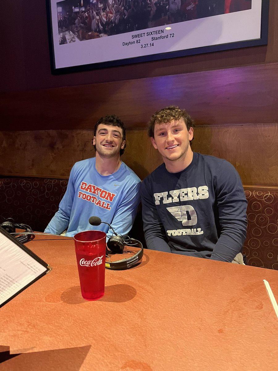 WR Dominic Vrbancic and LB Aiden McKinley live on the Trevor Andrews Show <a href="/DaytonFootball/">Dayton Football</a> <a href="/WHIORadio/">WHIO Radio</a> <a href="/MilanosTweets/">Milano's 🍕</a>