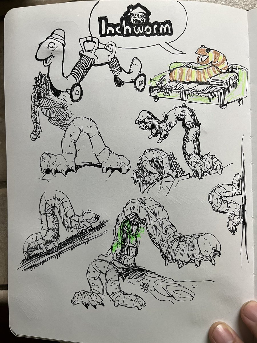 CosmicPencil's tweet photo. I is for inchworm for @AnimalAlphabets โ weekly ABC drawing prompts.
#animalalphabets #Inchworm #drawing #sketchbook https://t.co/30ouxBdtEM