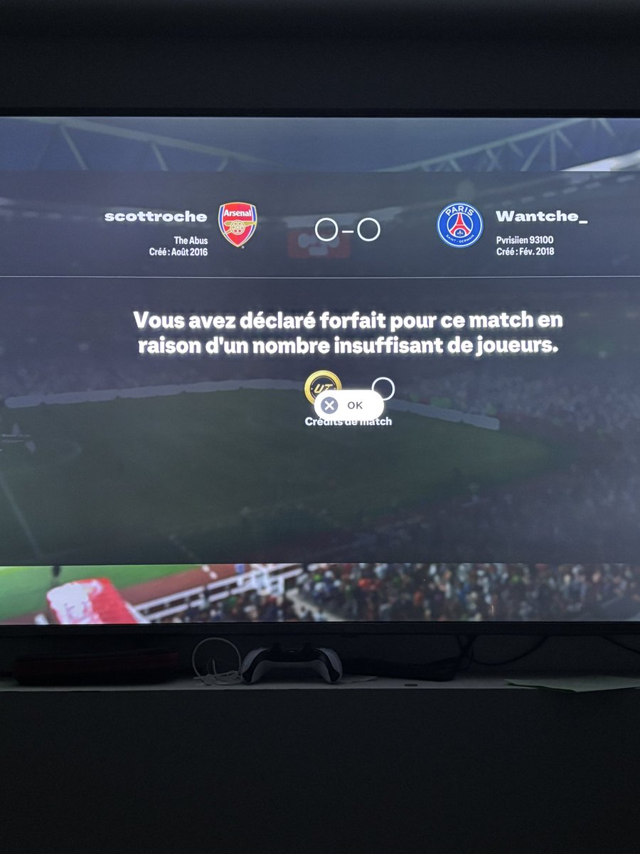 2 matchs sur 3 j’ai ça au début du match  et je perd 😞😞😞 #FC25 #Fut