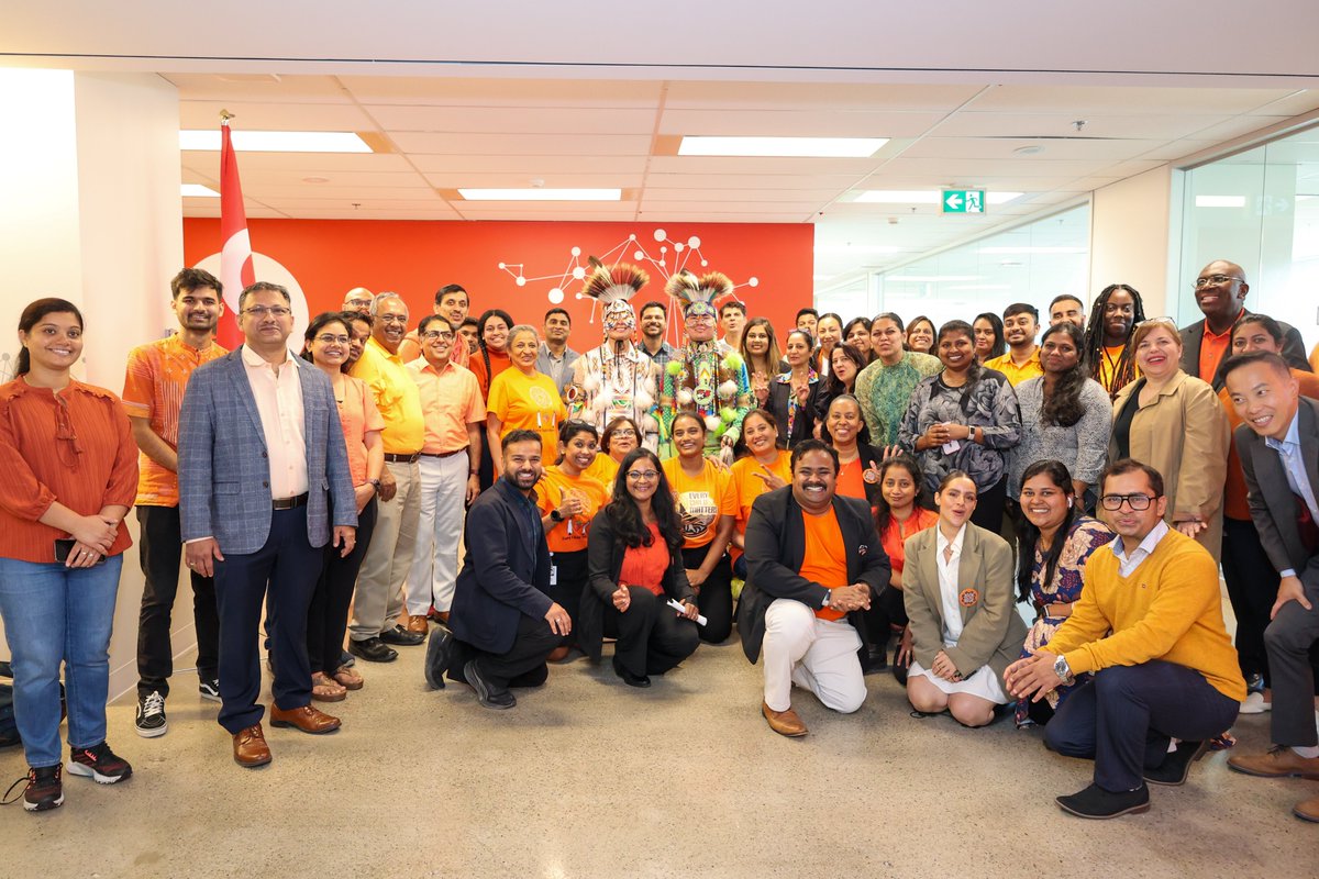 zackria's tweet photo. Today at CGI, we took time to reflect on the heartbreaking legacy of residential schools, remembering the children and honoring the resilience of survivors. I had the opportunity to learn more about the rich culture, dance, theatre, and music of Indigenous Peoples in Canada. https://t.co/T5m2ckH78j