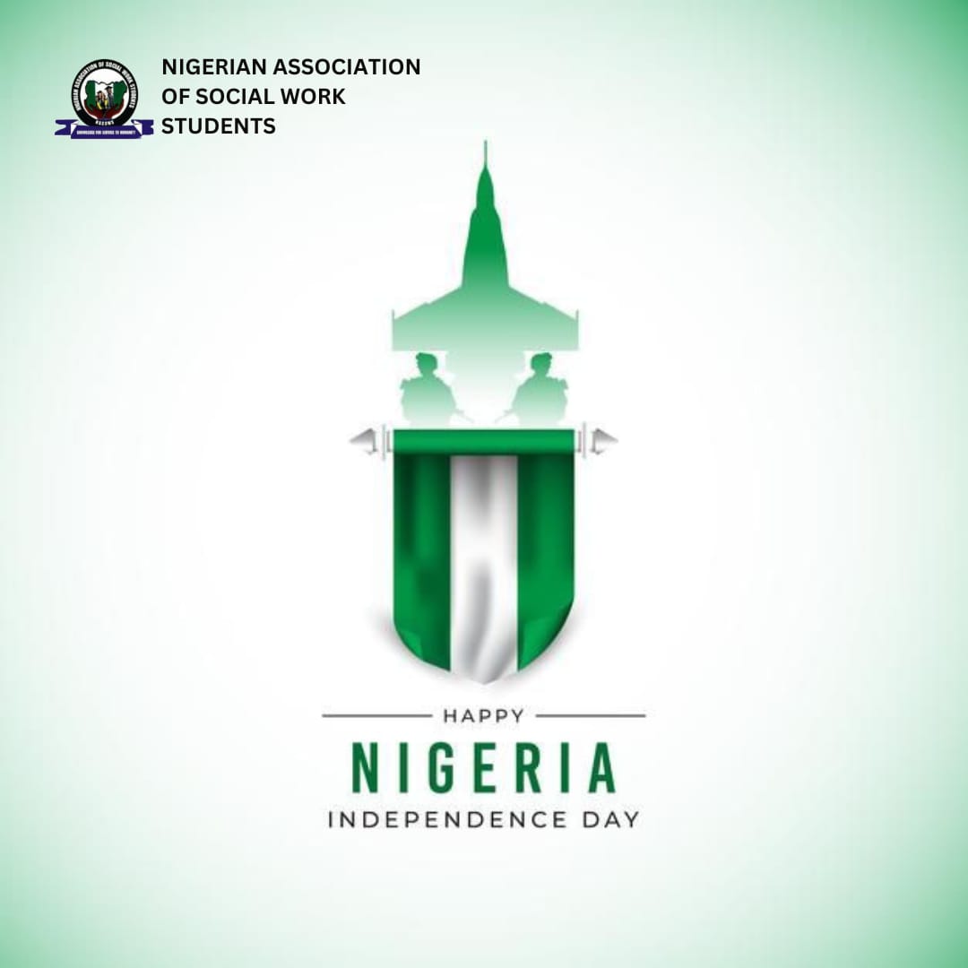 Nasownational's tweet photo. Nigerian association of social work students wishes all social work studentz happy independence,
Together let strive for a Nigeria where humans right are respected https://t.co/du2rhTSH3J