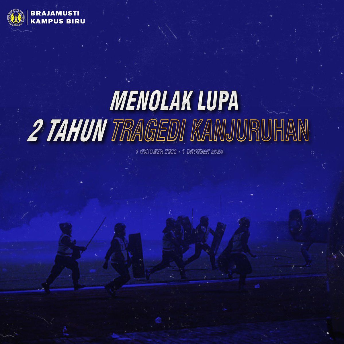 Brajamusti_UNY's tweet photo. 2 tahun tragedi kanjuruhan. 135+ orang menonton sepakbola dan mereka tidak pernah kembali kerumah🥀

#2TahunTragediKanjuruhan 
#KanjuruhanBelumUsai 
#UsutTuntasTragediKanjuruhan https://t.co/Y1tExPt4sl