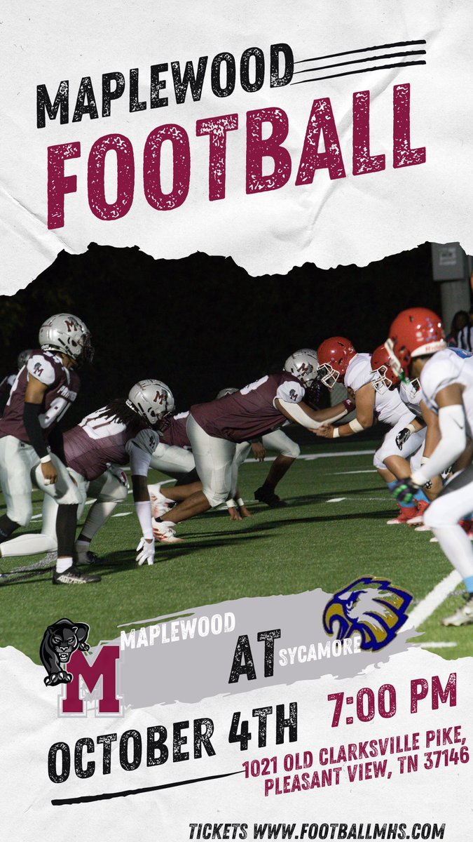 This Friday we are back in action as we take on Sycamore. Follow us as we travel up to Pleasant View. Grab your tickets