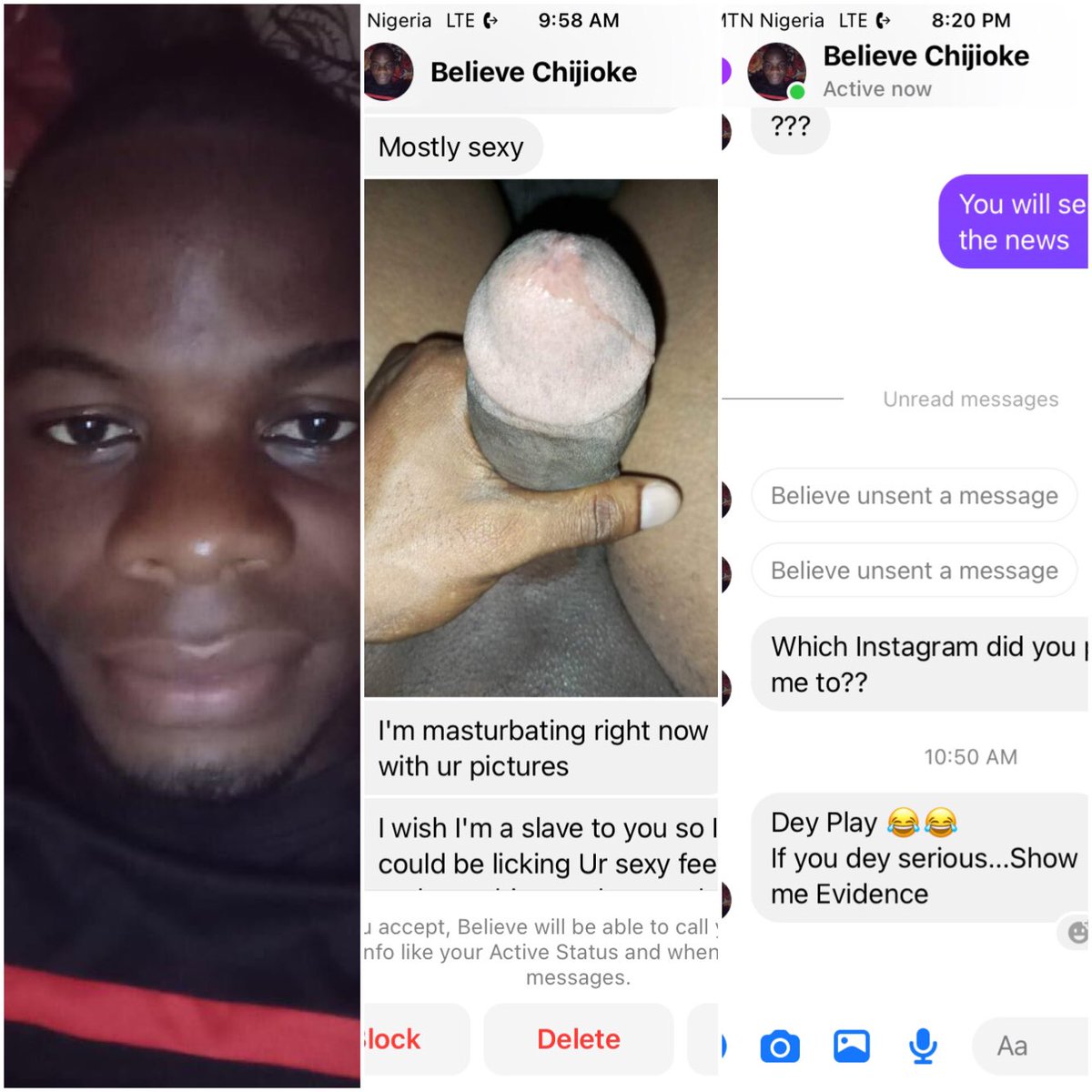 jasmine_borne2's tweet photo. I will start disgracing men who sends me their n*de publicly, this harassment has to stop…… Believe Chijioke or whatever you are called, enjoy the attention you are looking https://t.co/Y1nOujlwUT