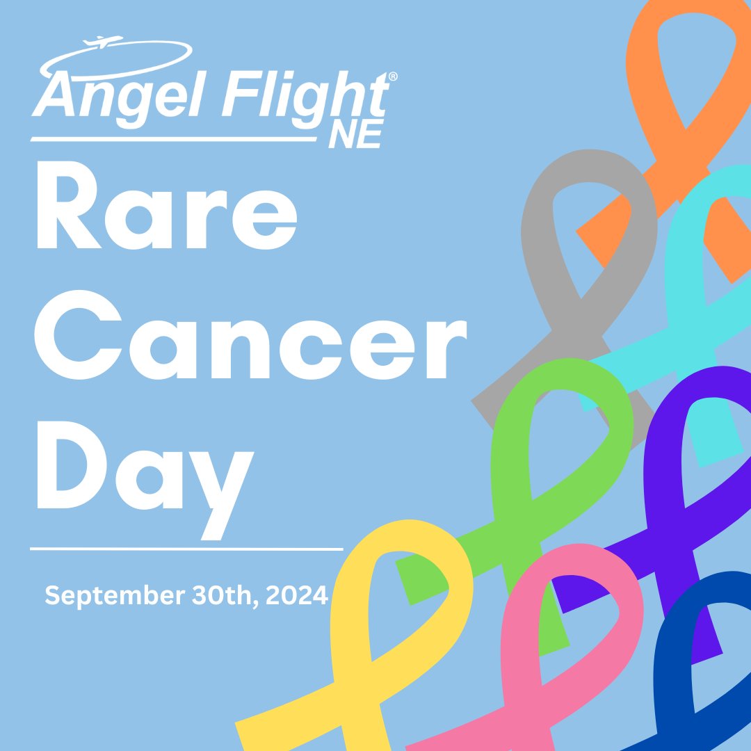 AngelFlightNE's tweet photo. On #RareCancerDay, we honor the strength of patients fighting rare cancers. Angel Flight NE is here to assist those battling all types of rare cancers, providing free flights to vital treatments. 💜✈️ #HopeInFlight #cancerwarrior #cancer #FightRareCancer #CancerAwareness https://t.co/FZ0eGWkGrw