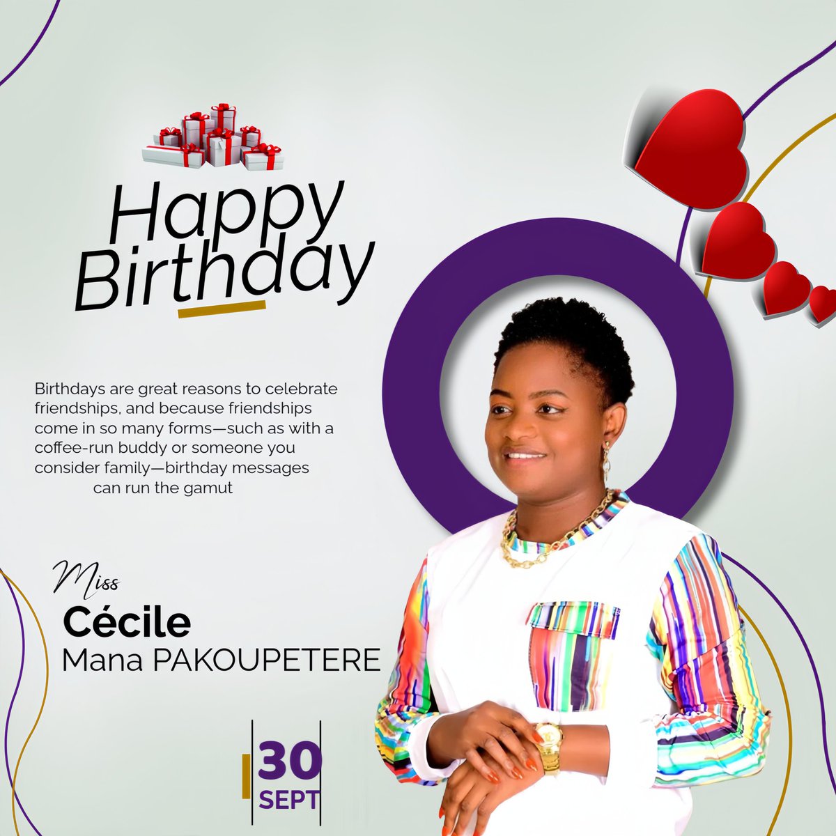 MPakoupetere's tweet photo. 🎉 +1 ans avec un cœur rempli de gratitude 🥂 🎂

À chaque pas de plus, je réalise mon ignorance du passé et je souris à cette  personne forte et résiliente que je suis aujourd'hui 

Joyeux Anniversaire, Cécile Mana ❤️ ! Ne perds jamais espoir et sois toujours fière de toi. https://t.co/tu6wJ2340v