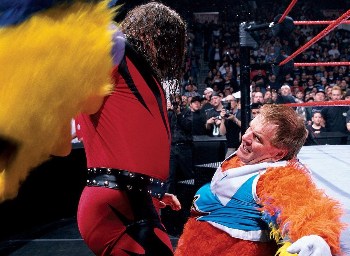 Arda's tweet photo. Pete Rose went to three straight Wresltemanias to get chokeslammed and tombstoned by Kane. Once in a chicken suit. Once took a Rikishi stink face. Wrestling fans absolutely loved the bit. RIP https://t.co/2qlf6G5IuT