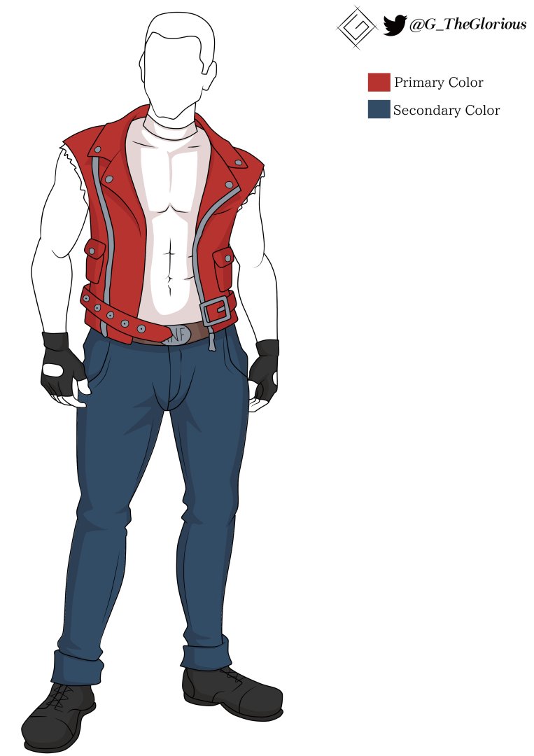 It would be nice to have more options for customizing male avatars, so i would like to suggest this variation for a in-game outfit in MNF Club.

i draw this using "Biker leather jacket" outfit as base, adding the gloves from the "Swat Costume" outfit.

<a href="/ClubMnF/">MNF Club</a> #MNFClub