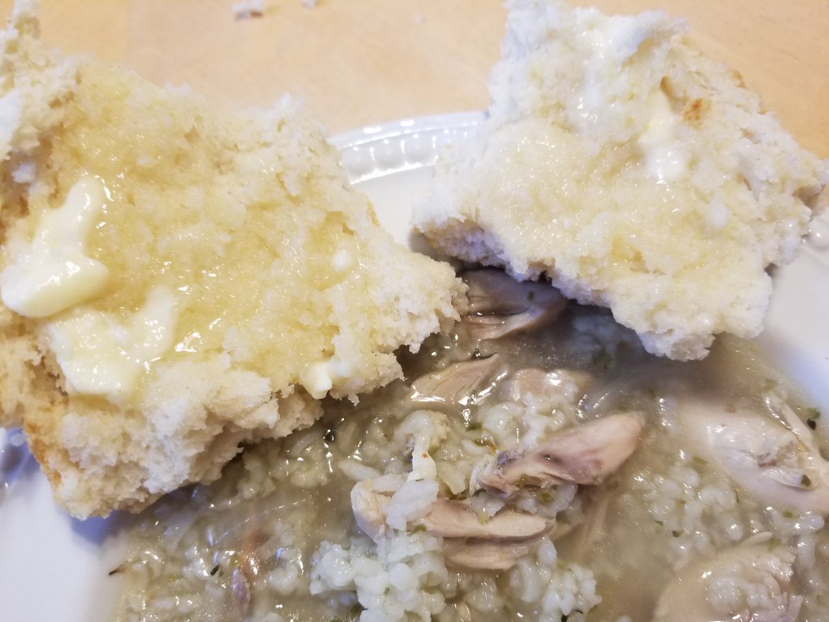 Yuuuup, #MyFoodies a good day for lemon chicken rice soup and fresh hot bannock