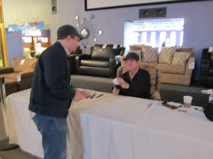Pete Rose signing my Hall of Fame ball in 2011. Hopefully he'll be there someday. So long Pete.