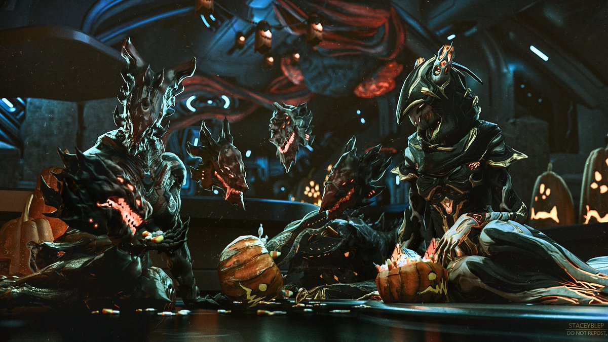 StaceyBlep's tweet image. Spooky season is finally here, yippie! 🎃🍬

#warframefanart #warframe #tennocreate