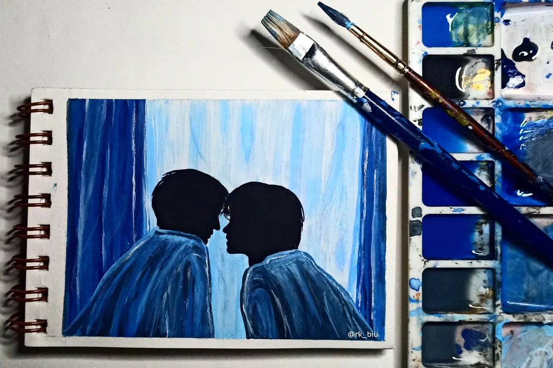 biuartsy's tweet photo. Wrapped in blues, their closeness unfolds, A quiet warmth, a story untold 🌼💙

#Blueming https://t.co/oWCEutHGbk