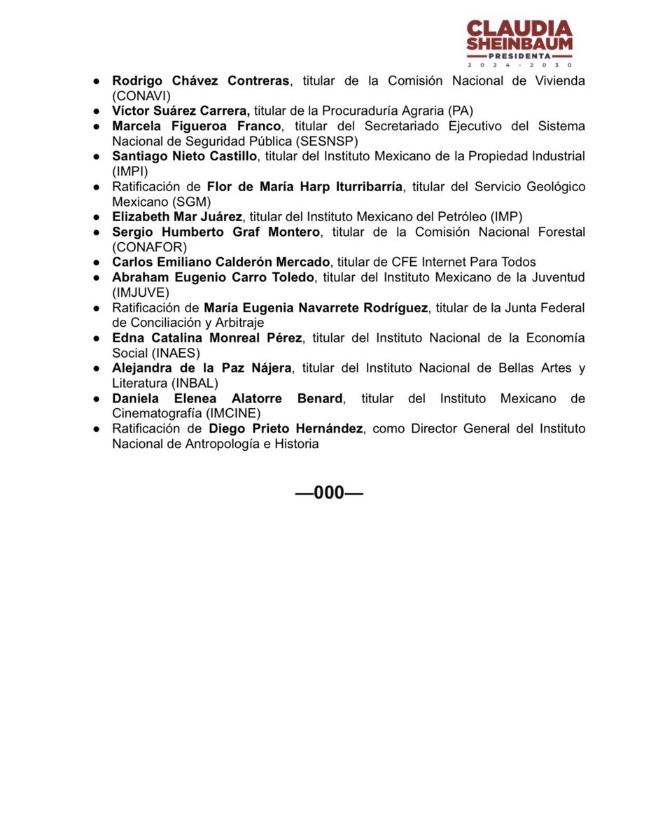 Informo lo siguiente: