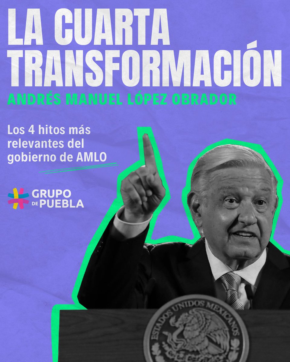 LA CUARTA TRANSFORMACIÓN
Gracias <a href="/lopezobrador_/">Andrés Manuel</a> 🙌

Los 4 hitos más relevantes de su gobierno🧵