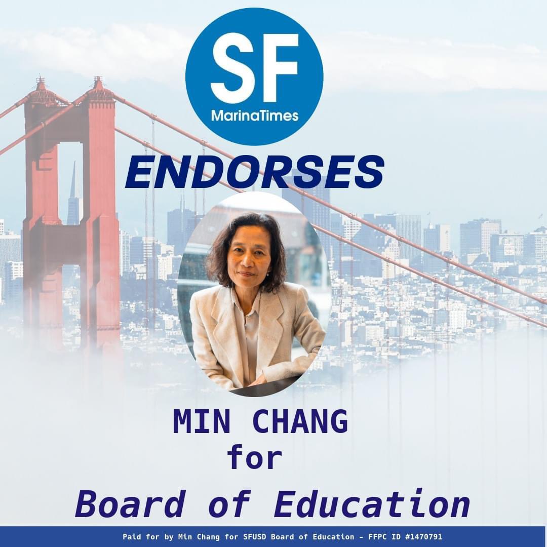 Honored to have earned the endorsement of the <a href="/MarinaTimesSF/">Marina Times</a> for the SF Board of Education! Read my press release below. #SFUSD
